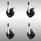 Service Caster 5 Inch 316SS Soft Rubber Swivel 3/4 Inch Stem Caster Lock Brake SCC, 2PK SCC-SS316TTLEX20S514-SRS-2-S-2-34 - alternate 1